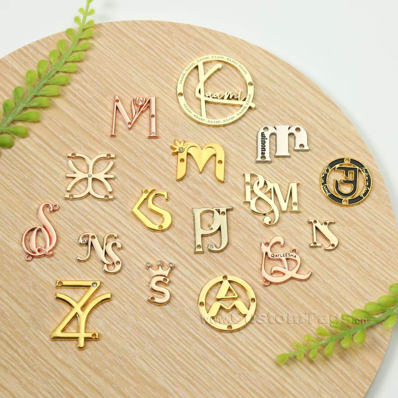 hollow out metal logos letters