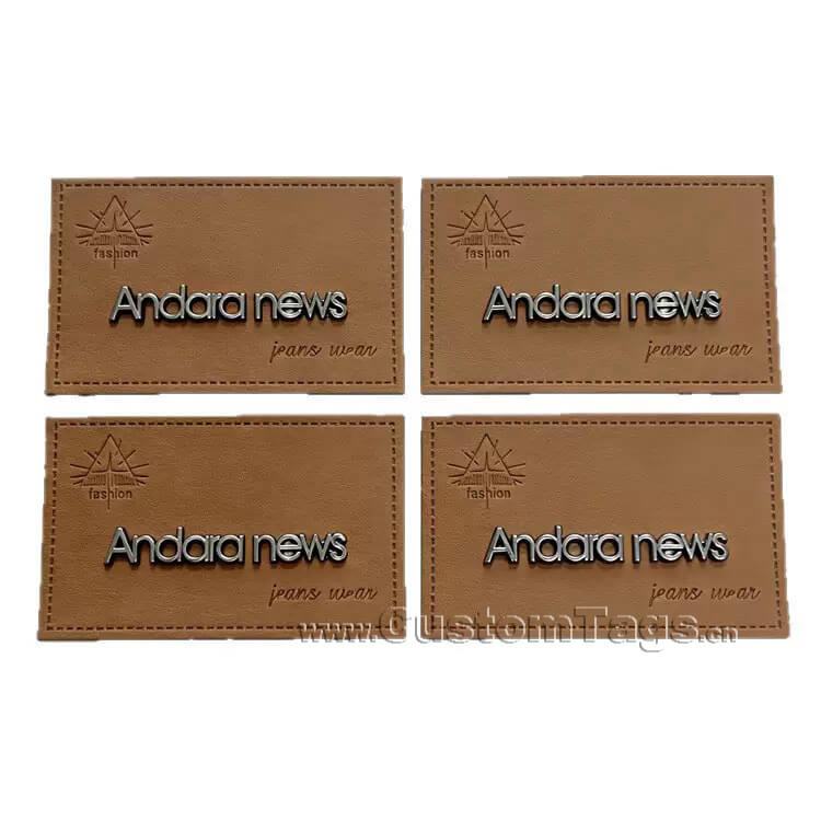 Custom leather label & Tags logo making techniques ：add metal labels