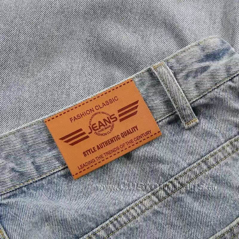 custom genuine leather labels and tags for jeans