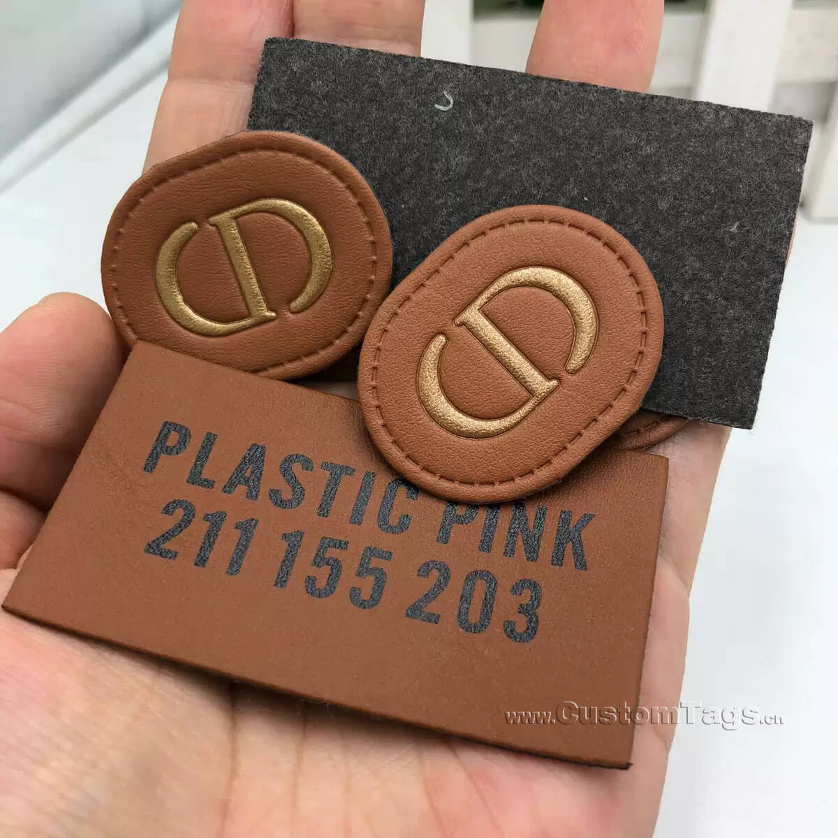 Custom Genuine Leather Labels size