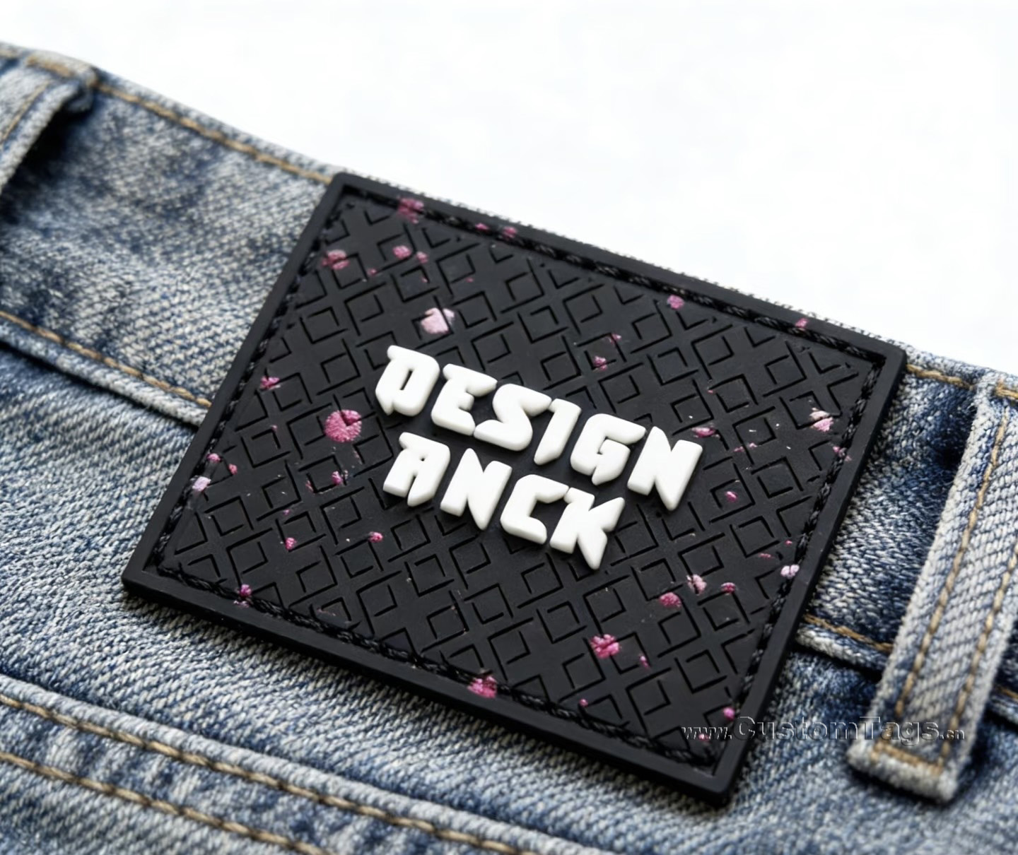 custom silicone labels and tags for jeans