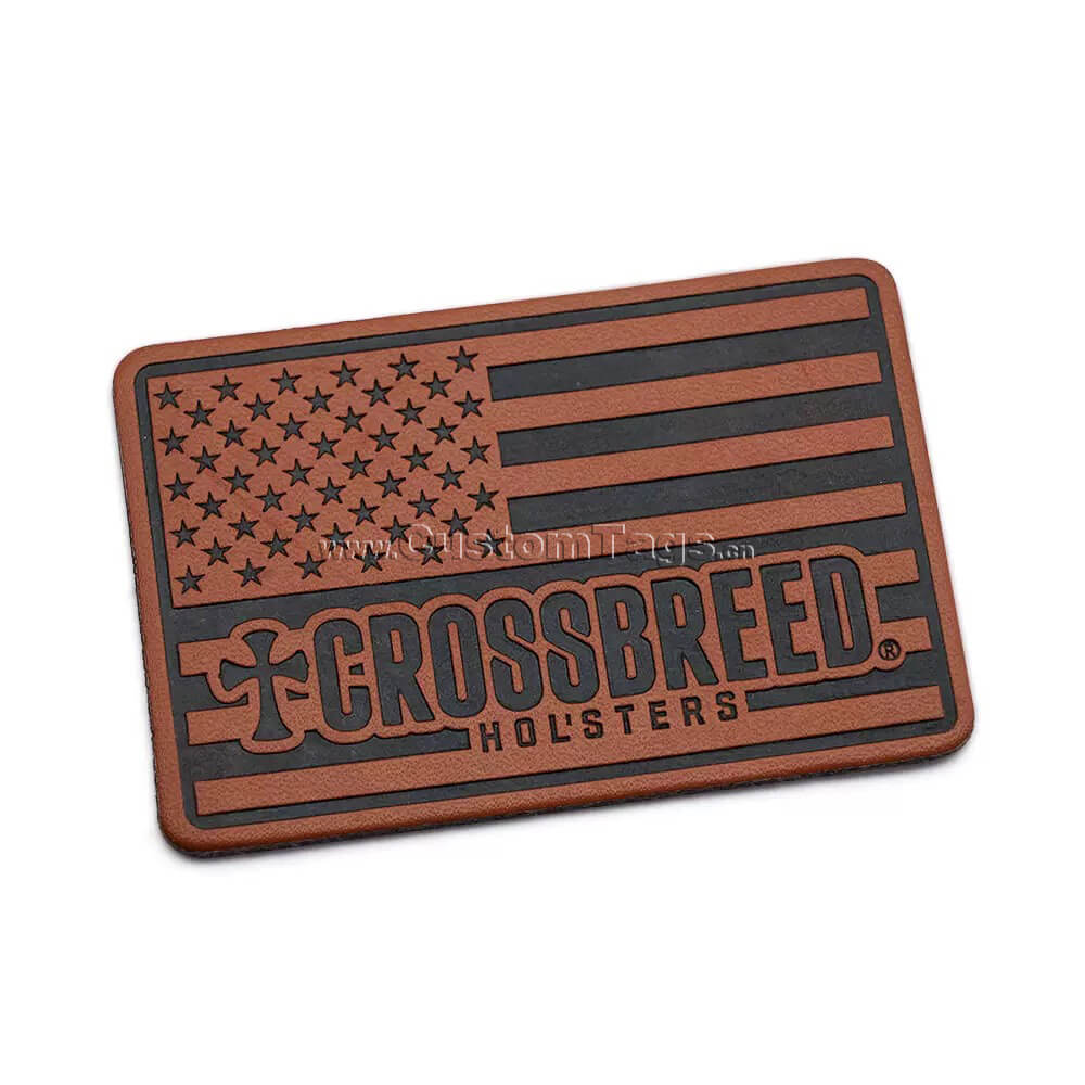 faux leather labels
