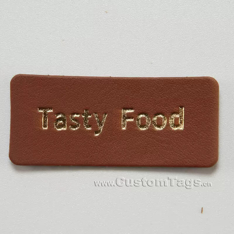 faux leather labels