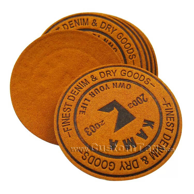 faux leather labels