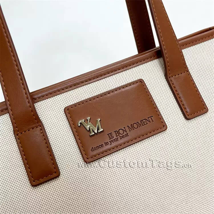 Application scenarios of custom faux leather labels and tags: bags