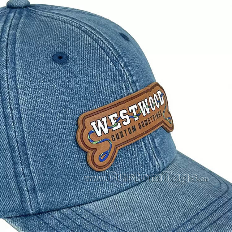 Application scenarios of custom faux leather labels and tags: hats