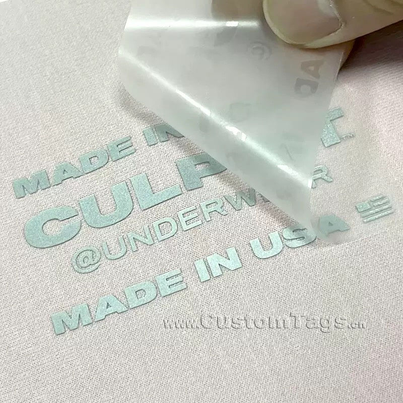 Custon Personalized heat transfer labels for clothing brands