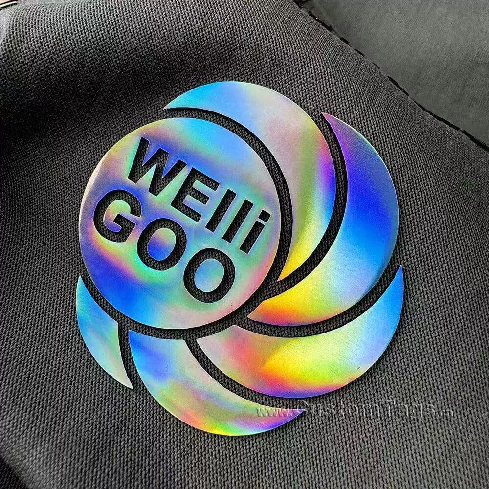 custom laser iridescent heat transfer for clothing