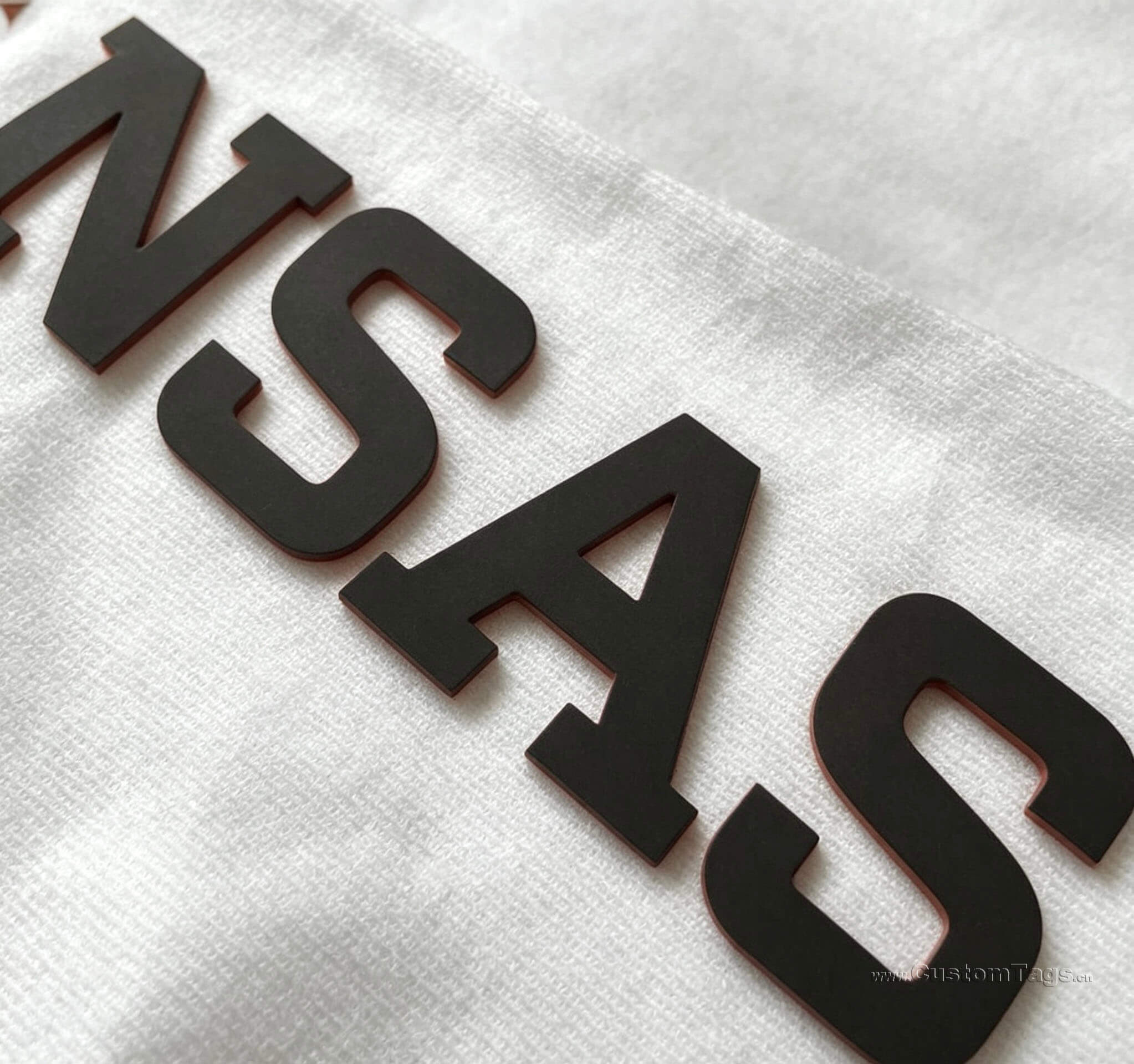 custom laser lettering heat transfer for clothing