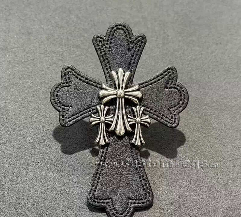 metal leather labels