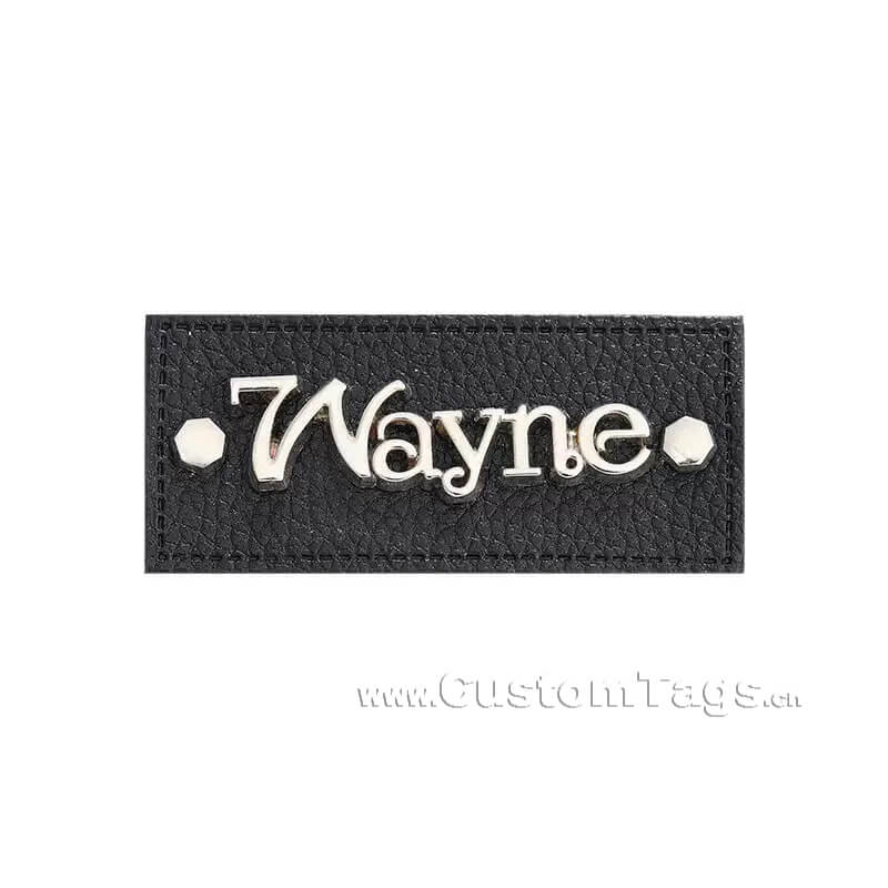 metal leather labels