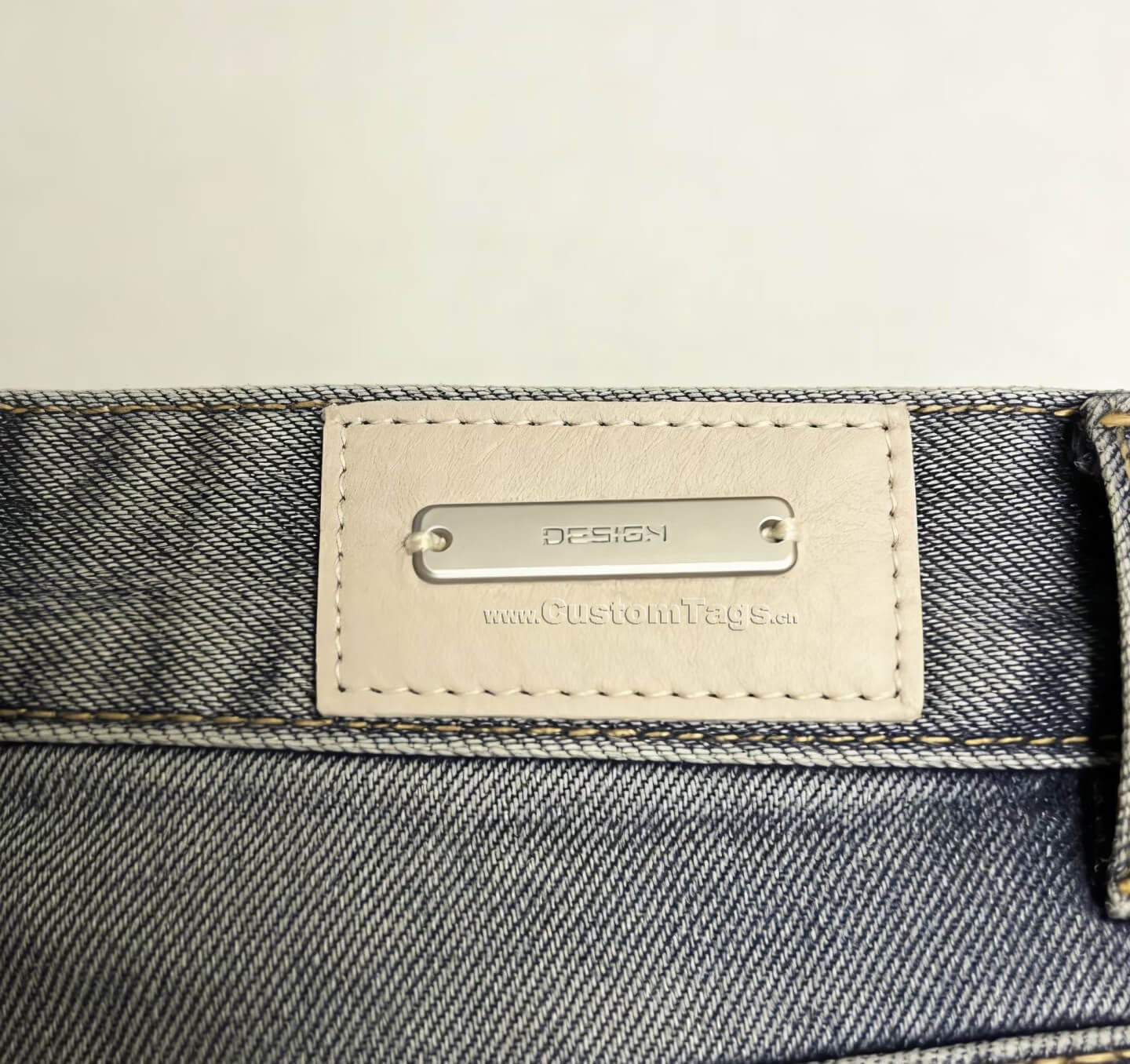 metal leather labels