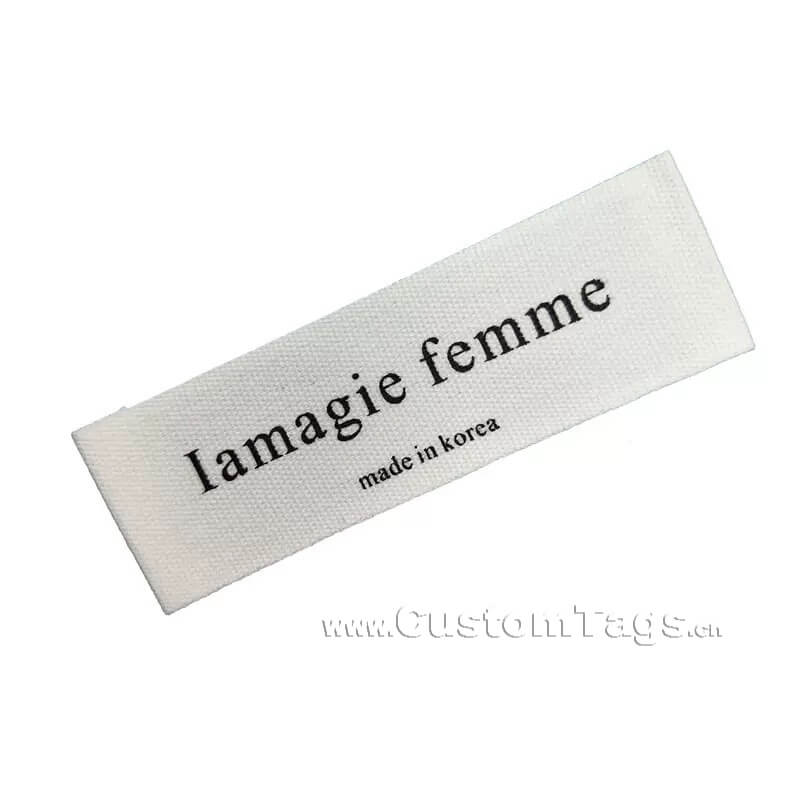 custom polyester printed fabric labels for clothing