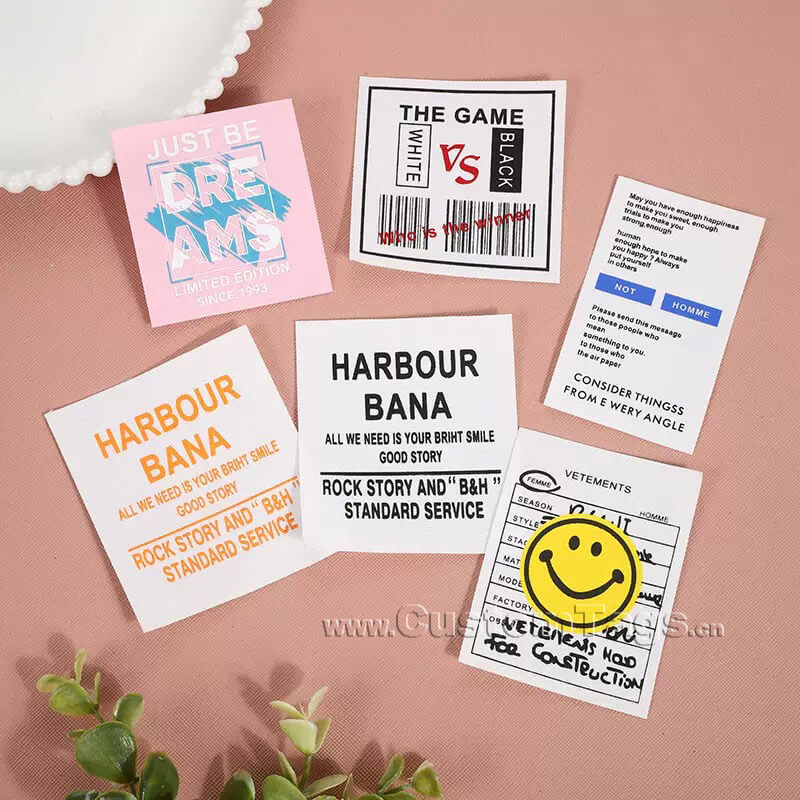 printed fabric labels