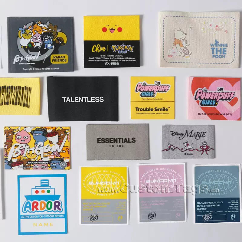 printed fabric labels