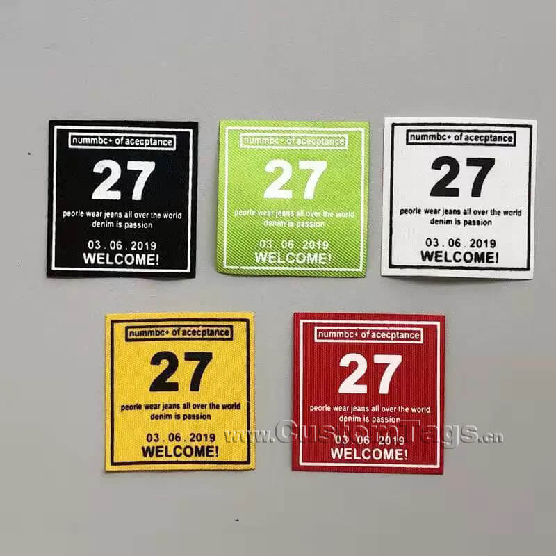 custom printed labels on canvas for clothing
