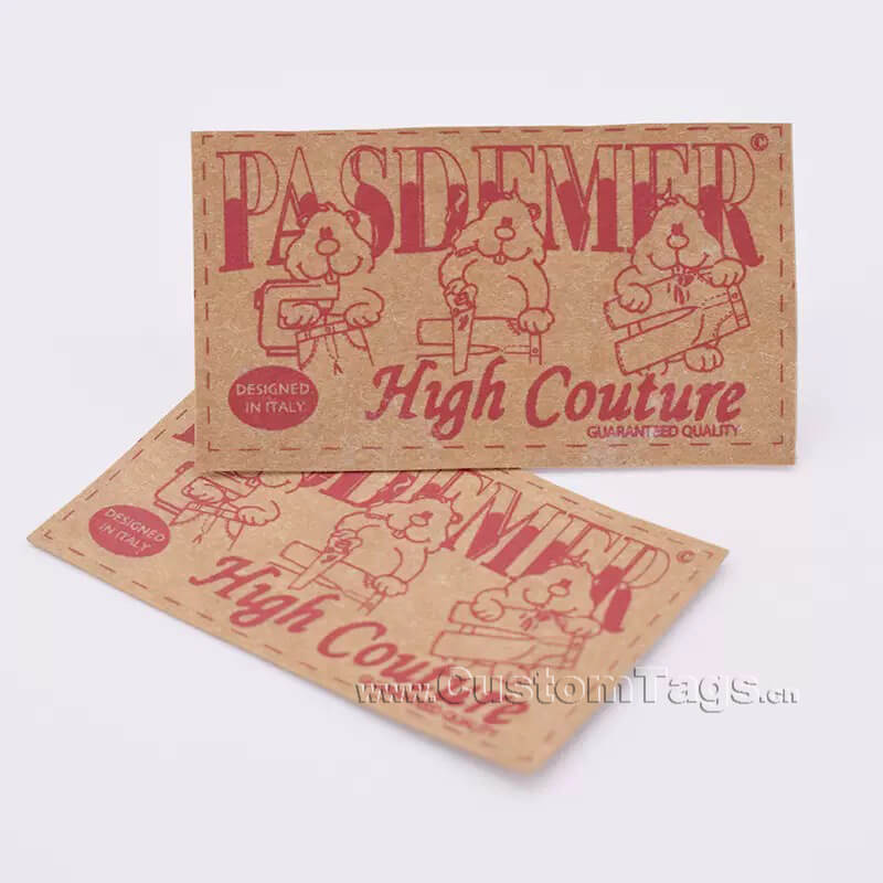 Custom leather label & Tags logo making techniques ：screen printing