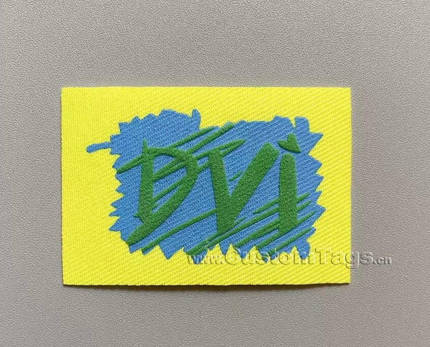 custom twill fabric printed labels for clothing