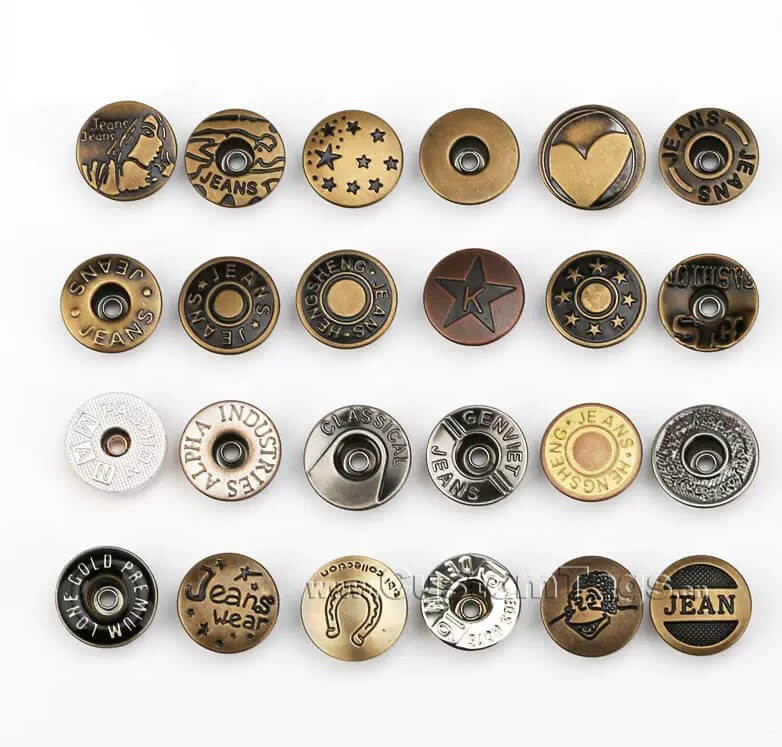 wholesale custom clothing buttons with logo