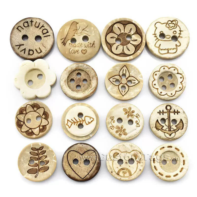 custom coconut shell buttons for clothing