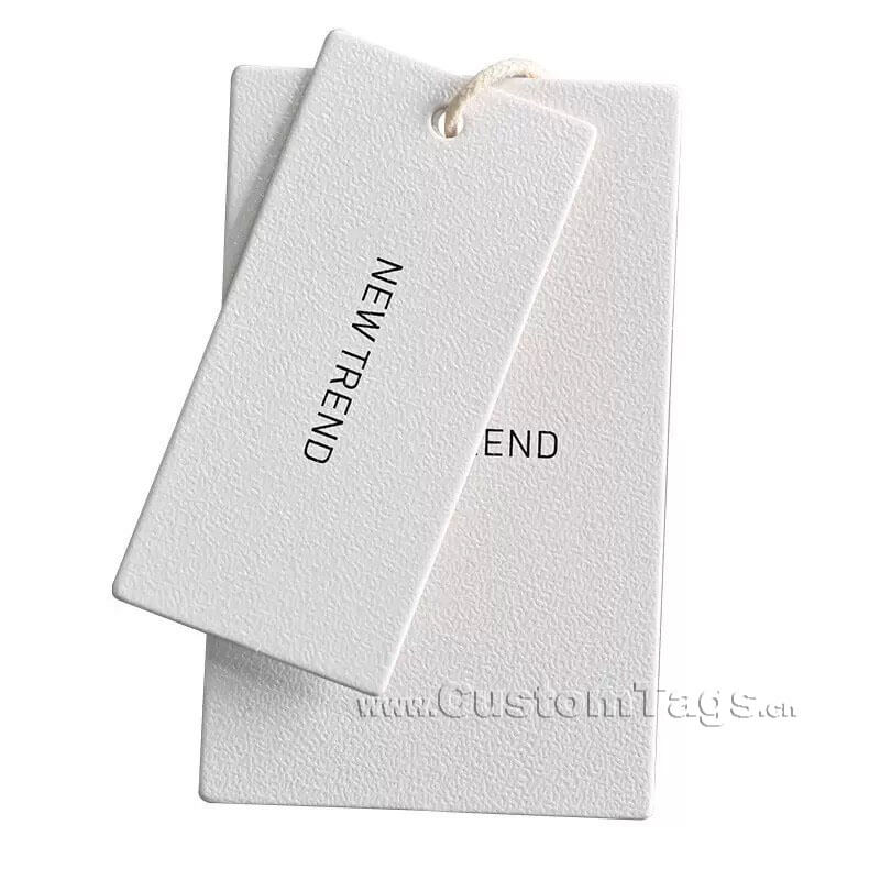 Custom eggshell pattern hang tags for clothing
