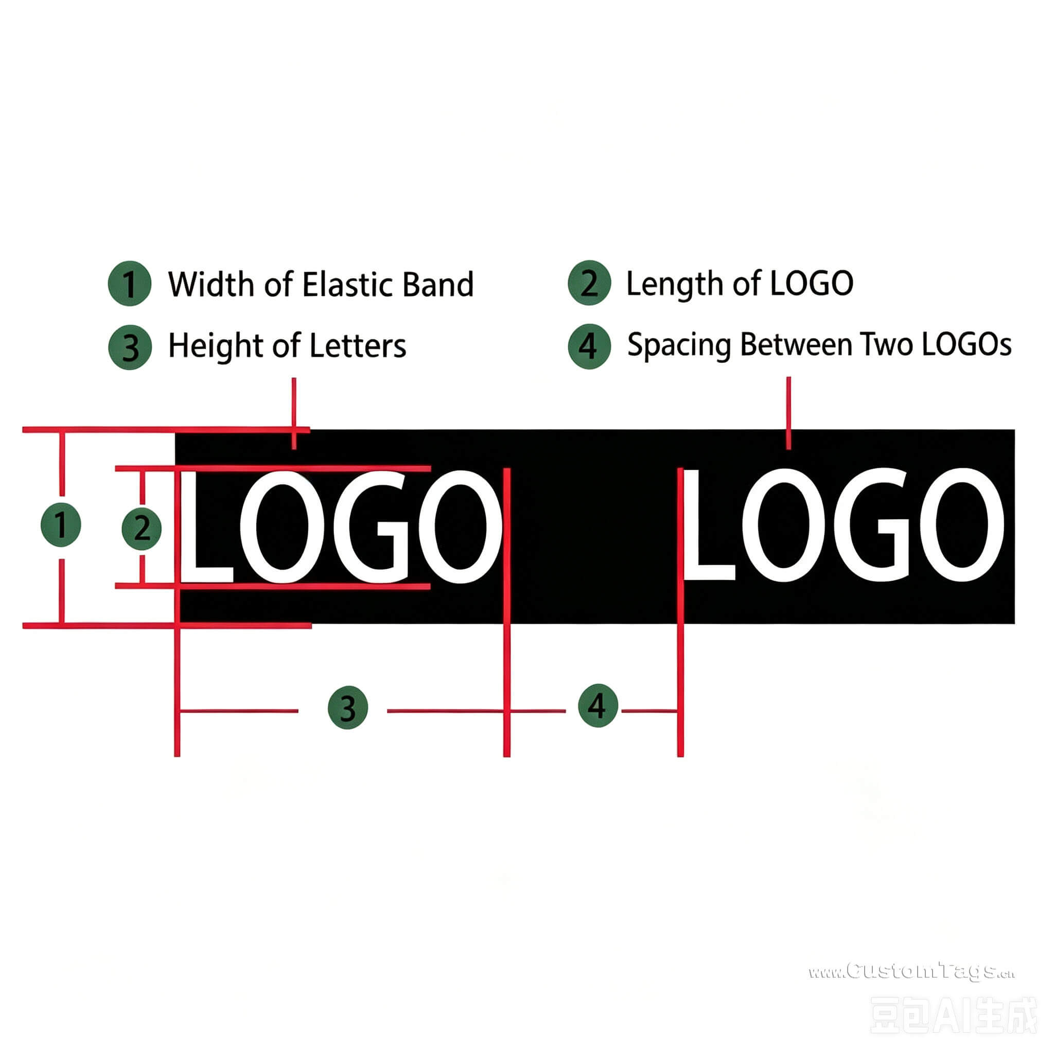 custom elastic bands size