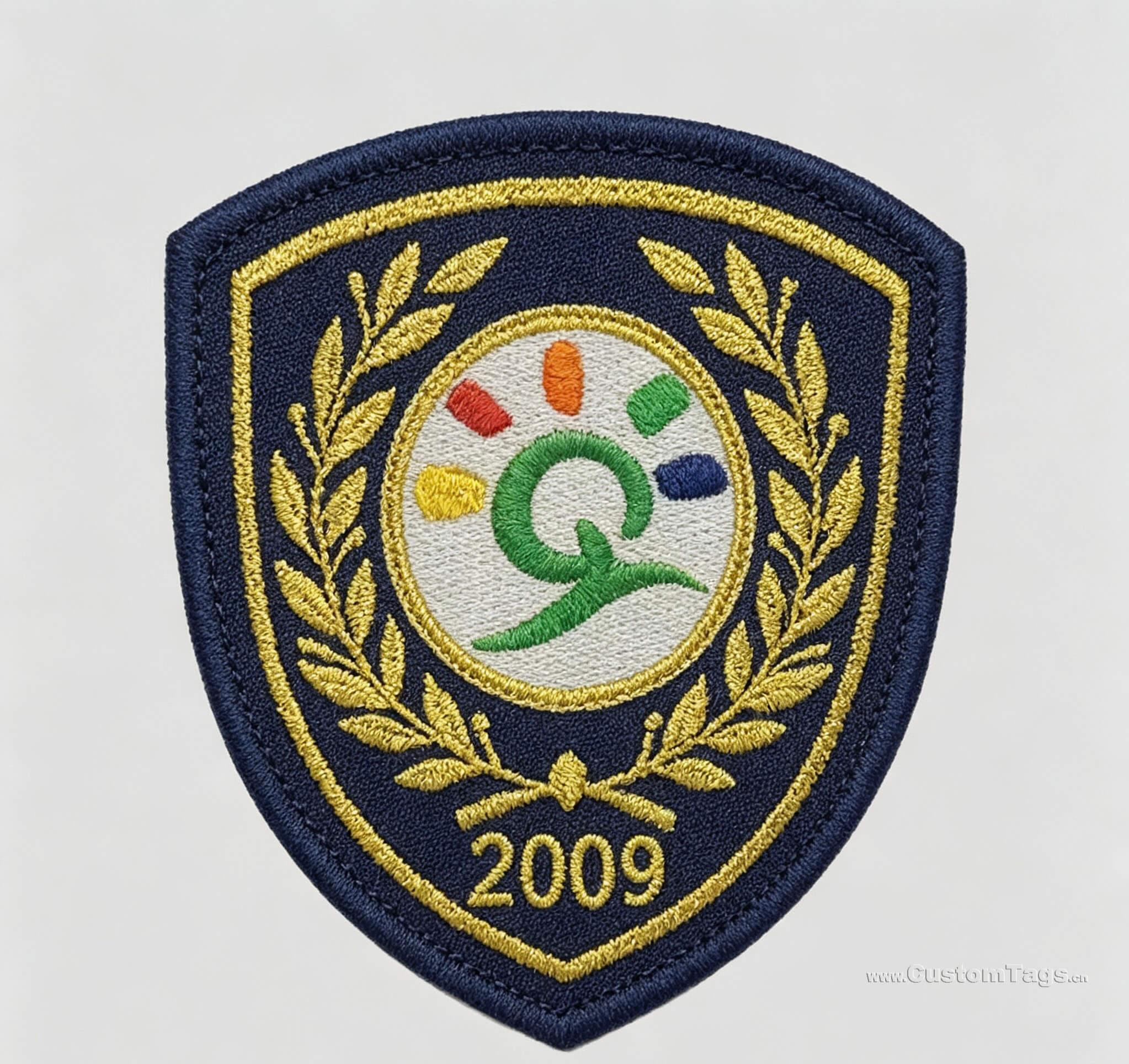 golden thread woven patches