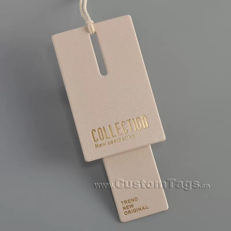 Custom hot stamping hang tags for clothing