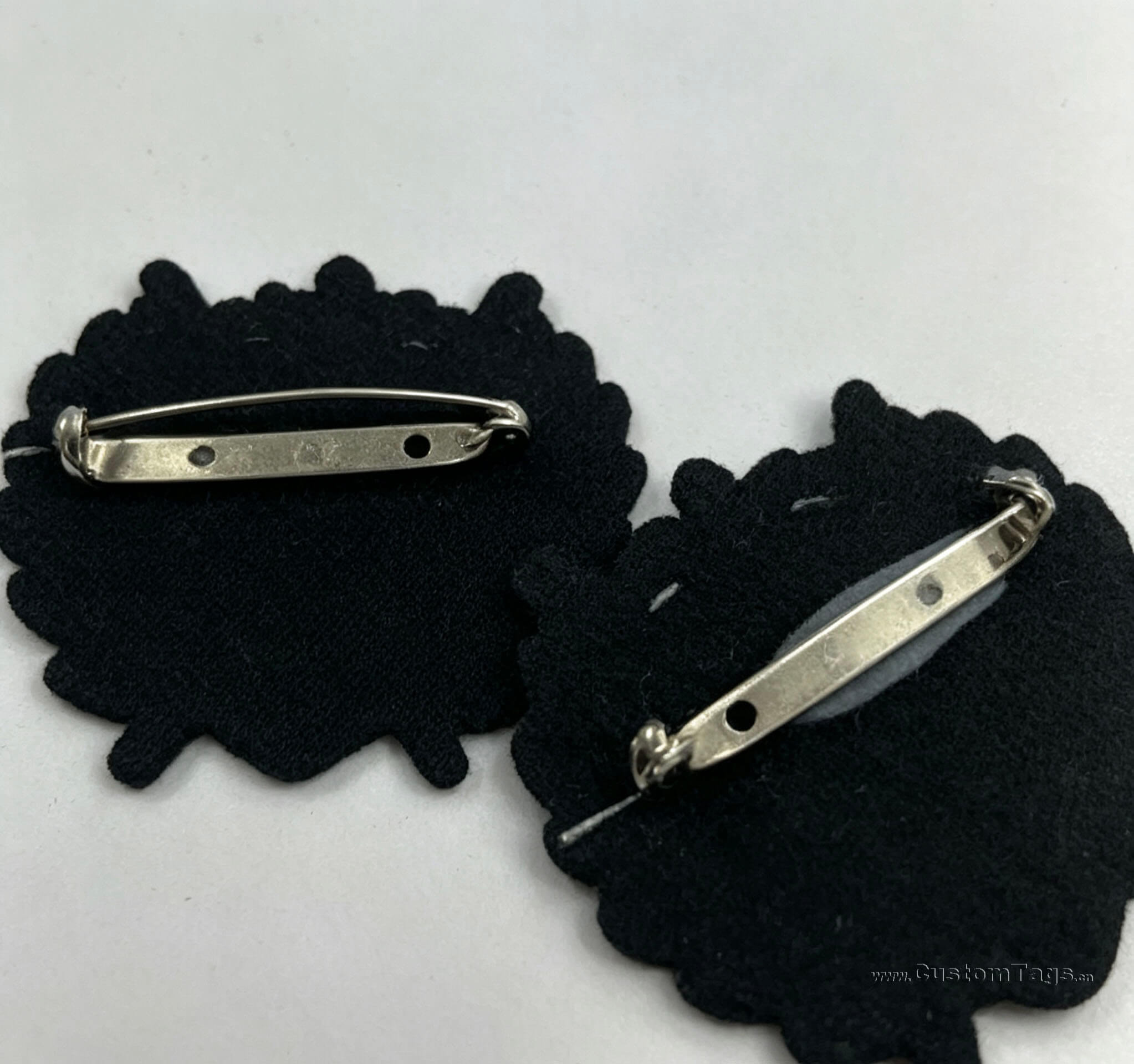 custoim safety pin embroidered patches