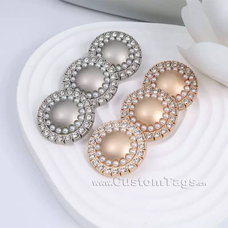 custom white pearl buttons for clothing