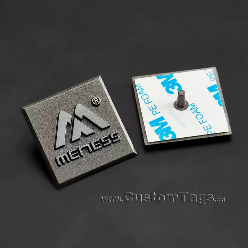custom stainless steel lables & tags with adhesive backing