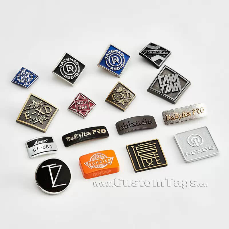 custom aluminum labels & tags with engraved name and logo