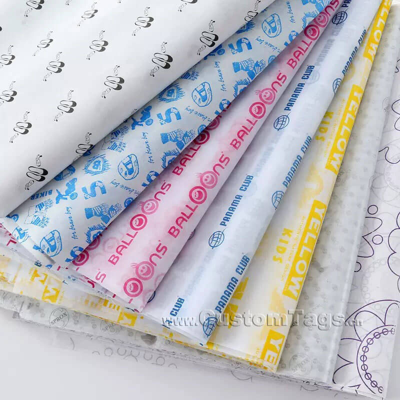 wholesale custom clothing wrapping paper with logo