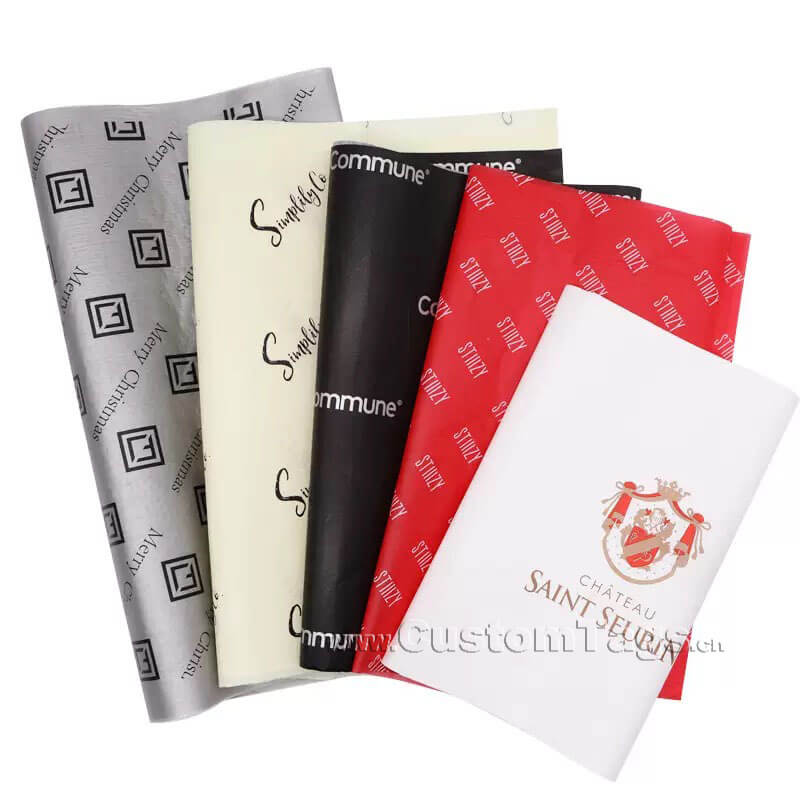 wholesale custom clothing wrapping paper with logo