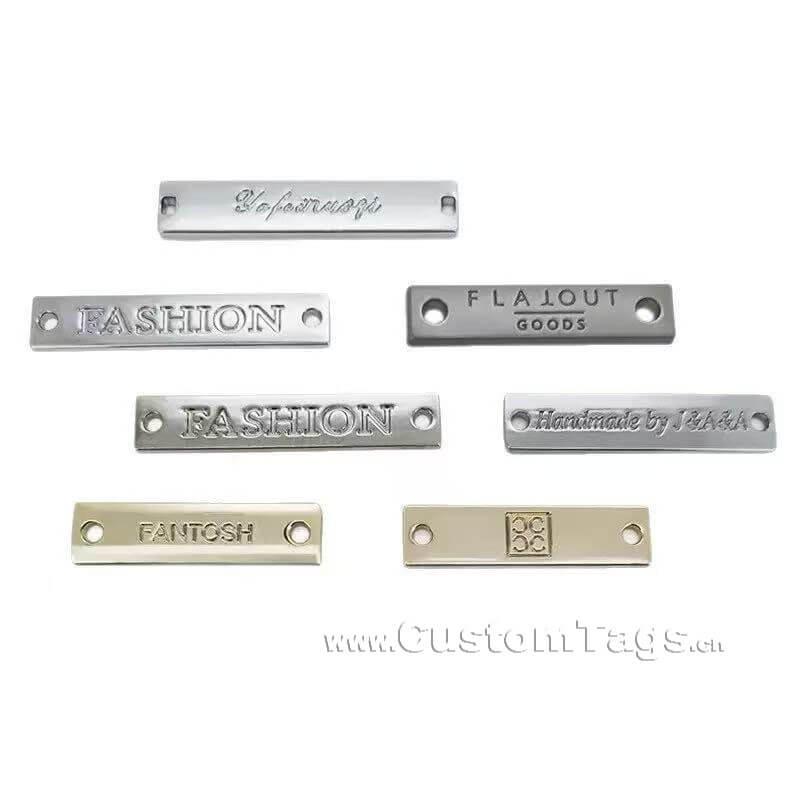 custom engraved metal tags & labels for clothing brands