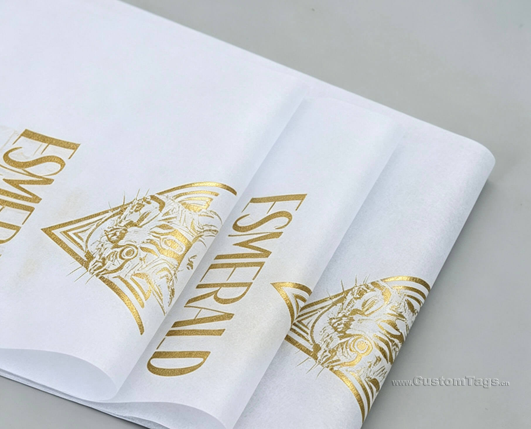custom gold/silver printing clothing wrapping paper