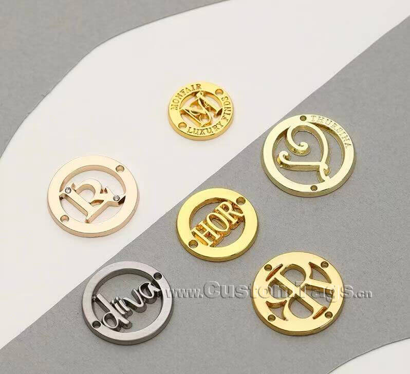 custom metal tags for bags & handbags with logo