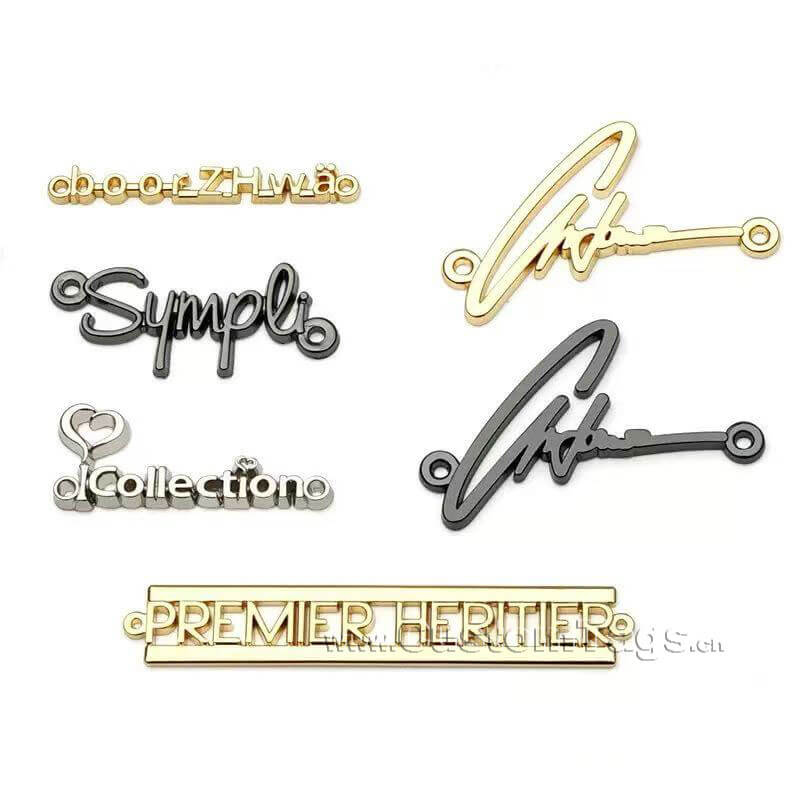 custom metal tags for bags & handbags with logo