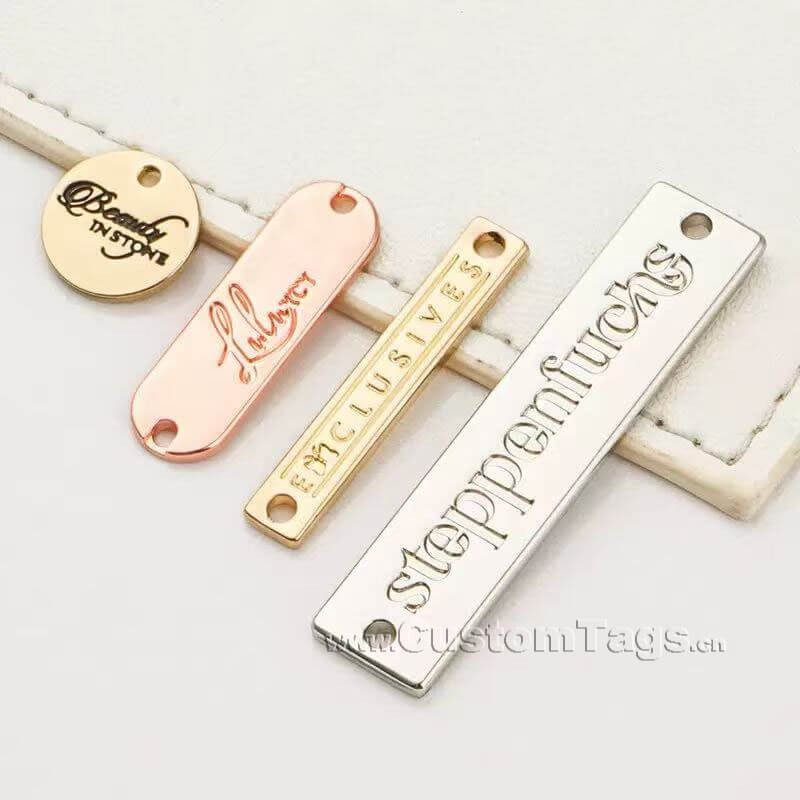 custom metal brand tags for clothing
