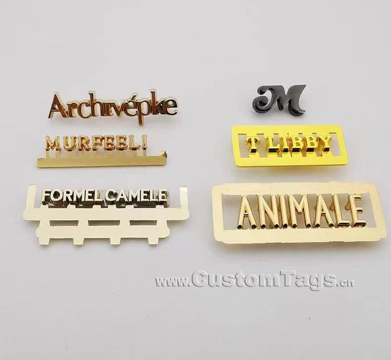 custom metal brand tags for clothing