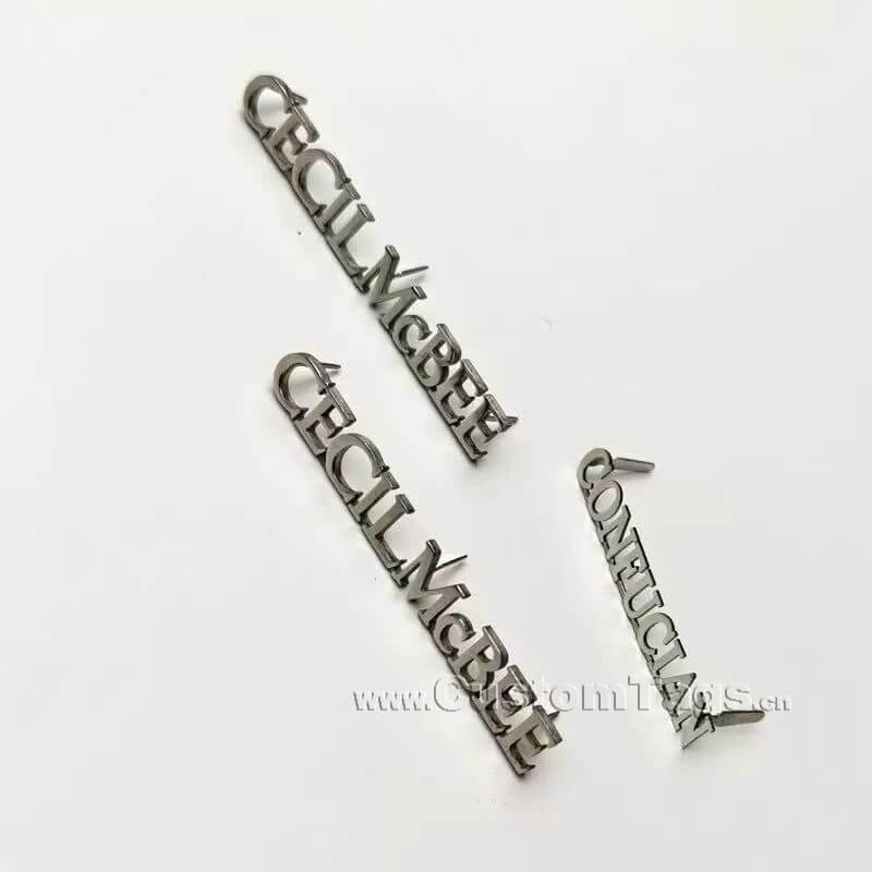 metal brand tags