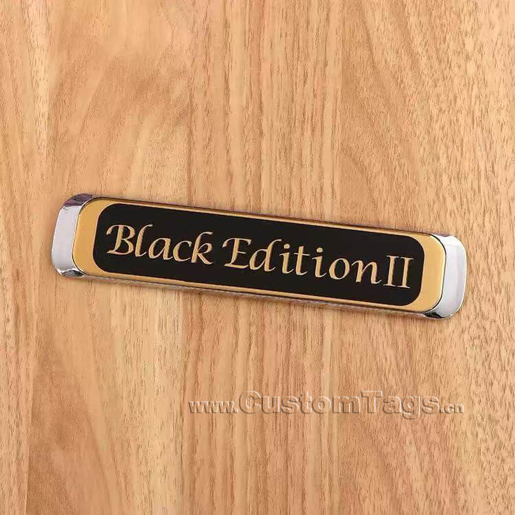 metal brand tags