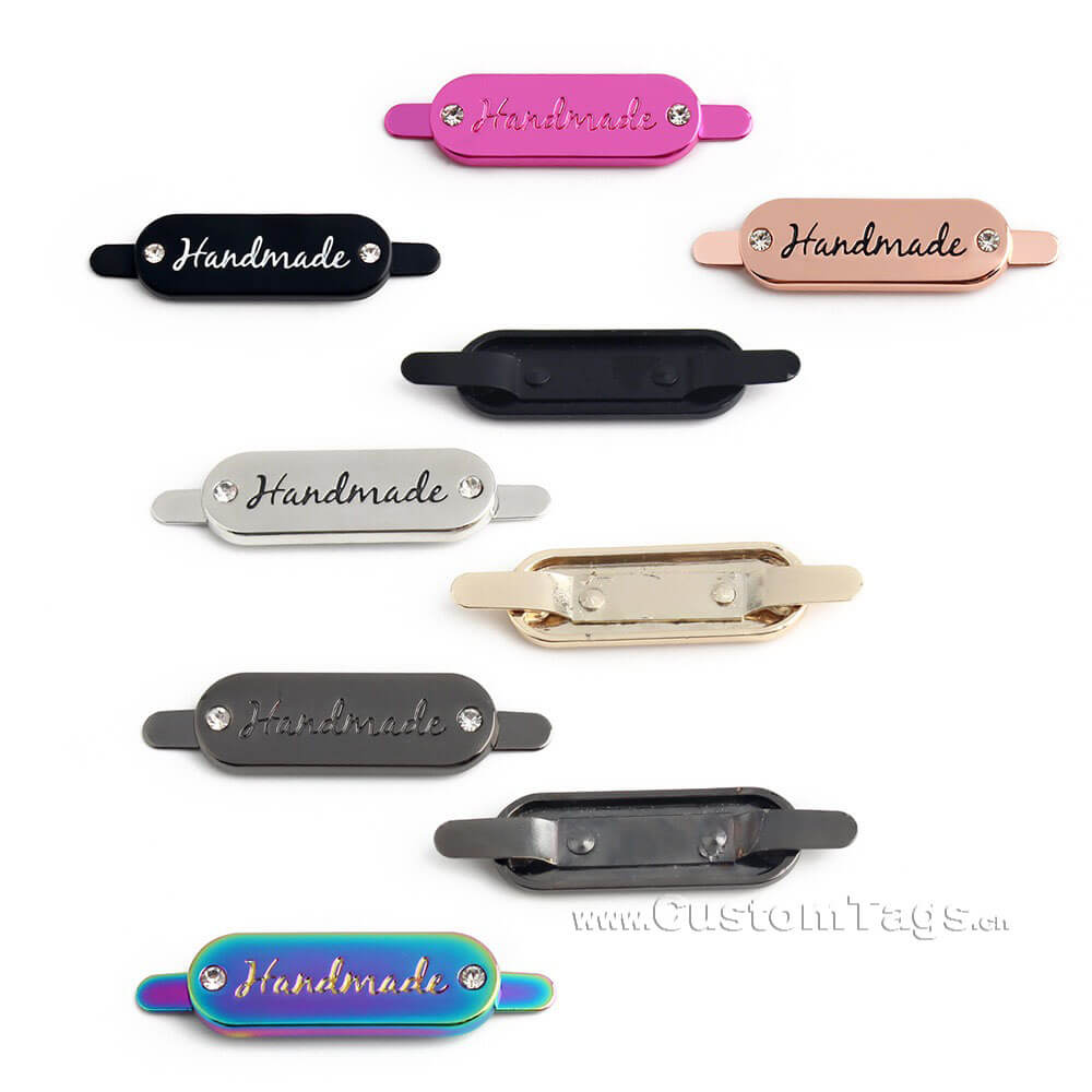 custom metal clothing tags and labels with personalised name