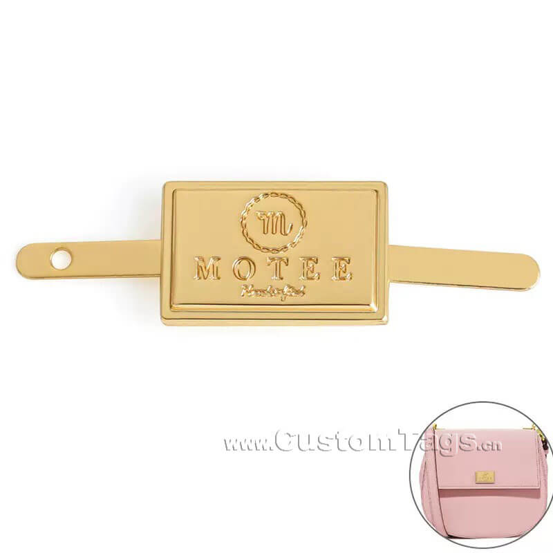 metal logo tags