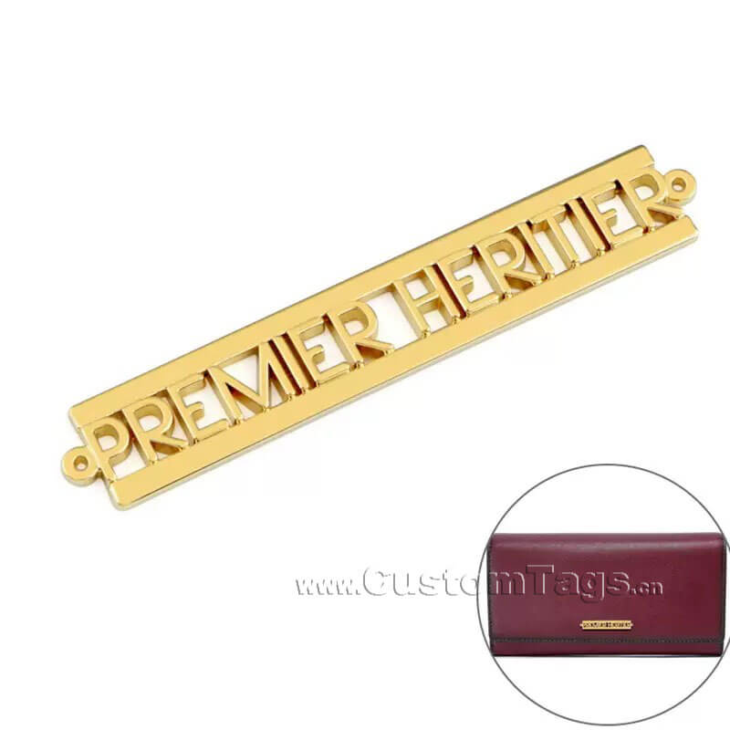 metal logo tags