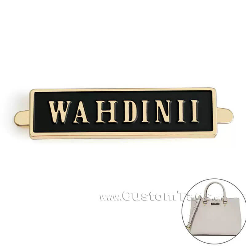 metal logo tags