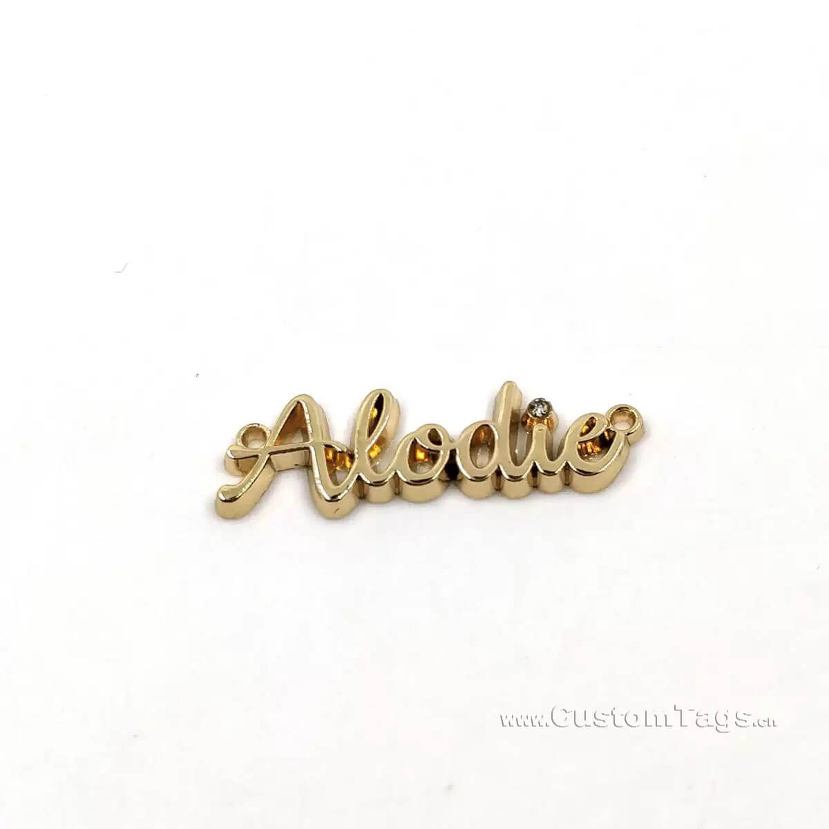 metal logo tags
