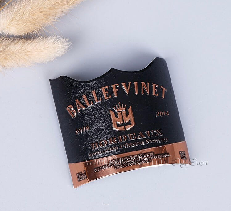 metal wine labels