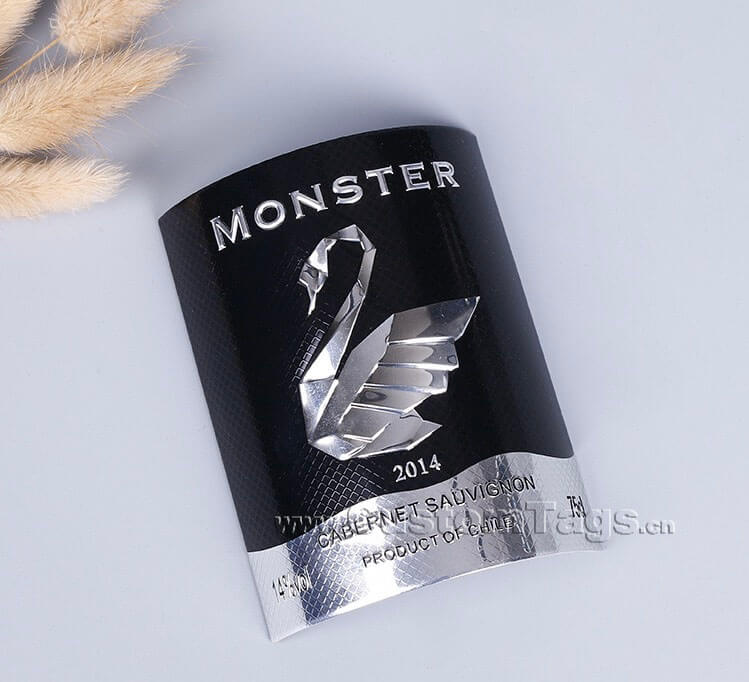 metal wine labels