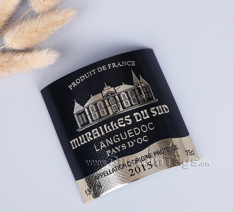 metal wine labels
